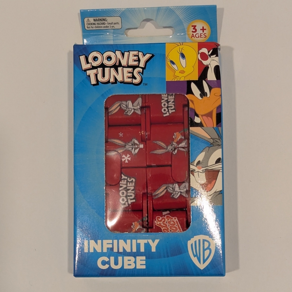 Looney Tunes Infinity Cube Fidget Toy Red WB Sensory Stress Relief Kids Gift NIB